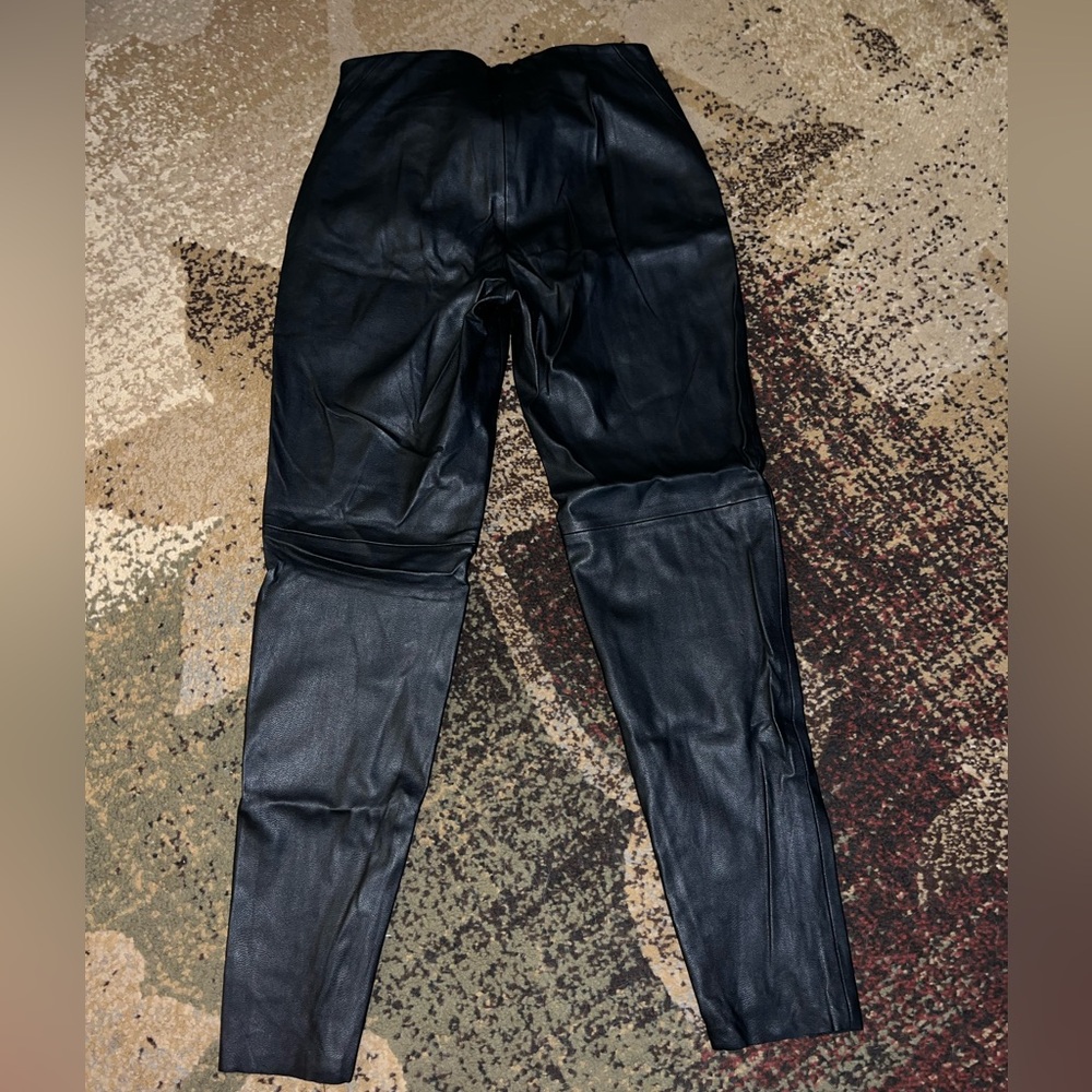 Zara Basic Black Textured Pants - image 2